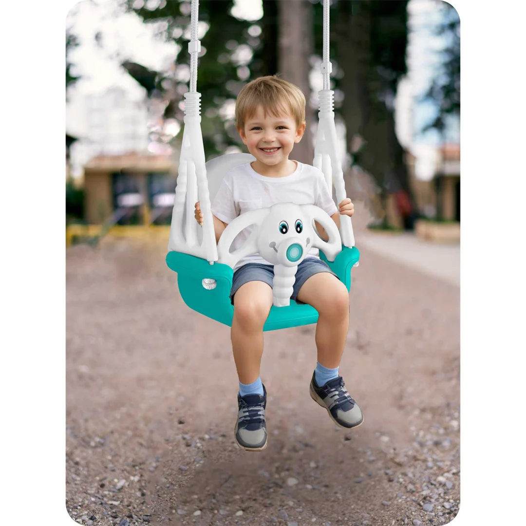 Ljuljačka s kantom Ricokids 3 u 1 slon, tirkizna_9
