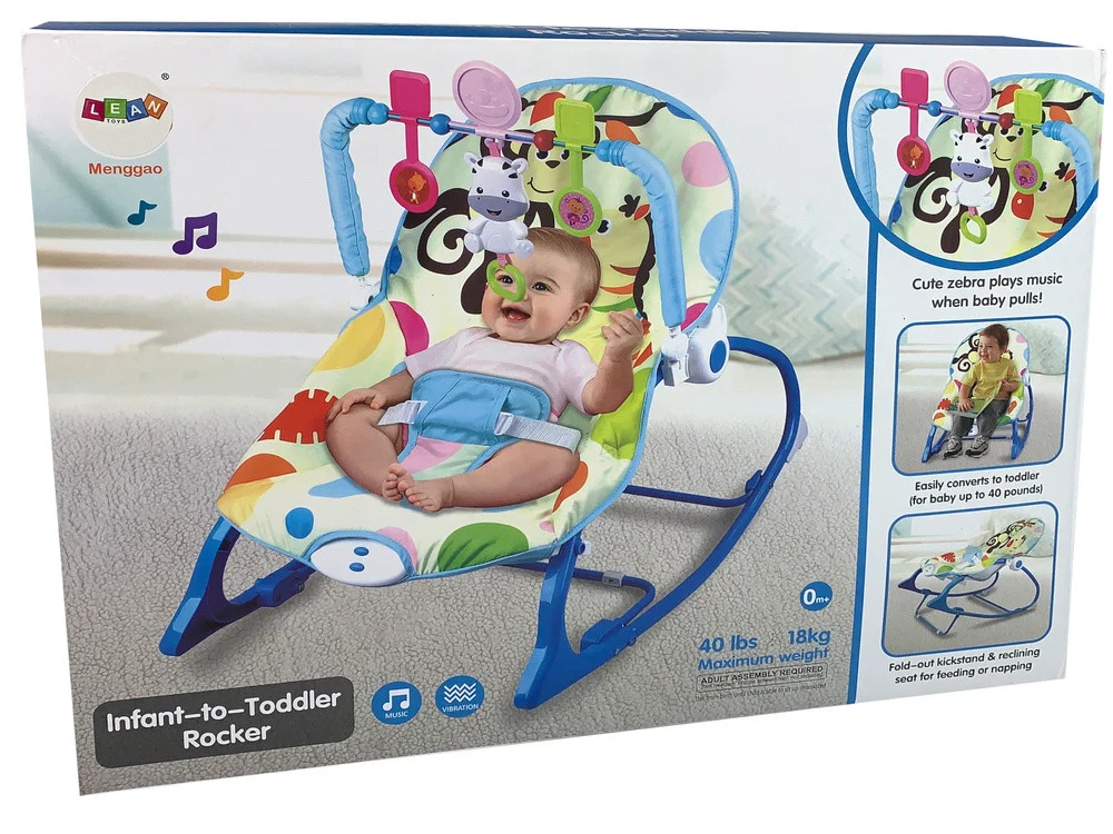 Ljuljačka stolica 2 u 1 plava zebra zvukovi vibracije_4