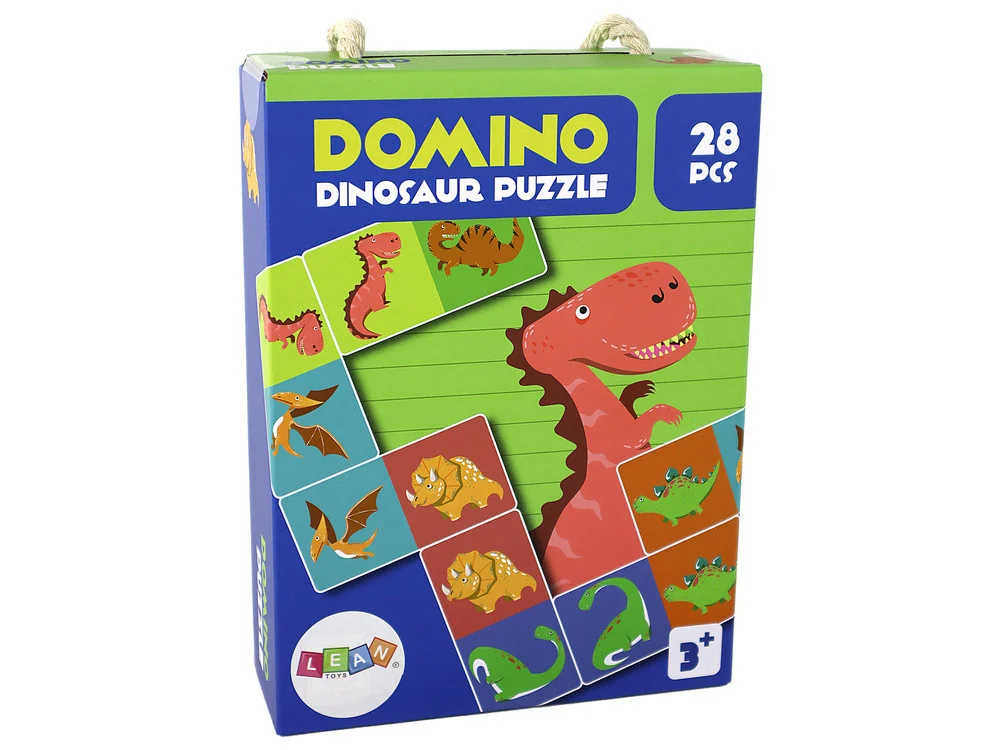Logička igra Dvostrana slagalica Domino Dinosauri 10 cm x 5 cm 28 dijelova_3