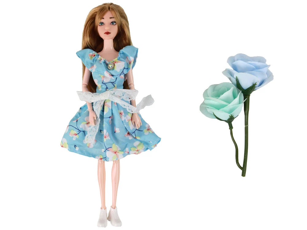 Lutka Emily Spring plava cvjetna haljina_2