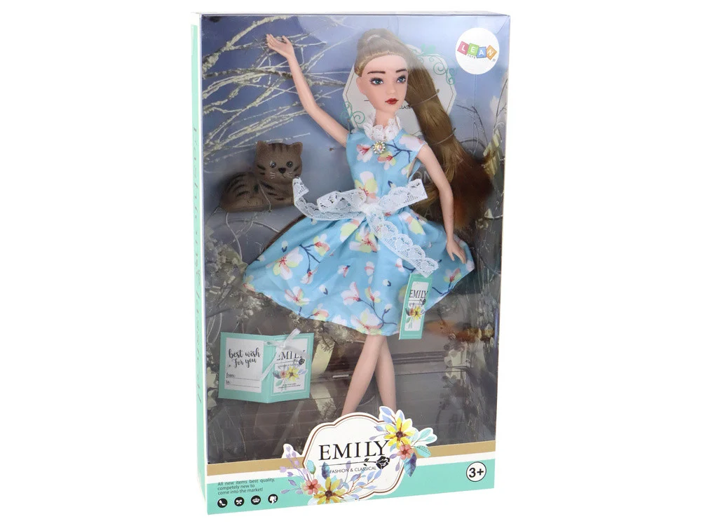 Lutka Emily Spring plava haljina s mačetom_4