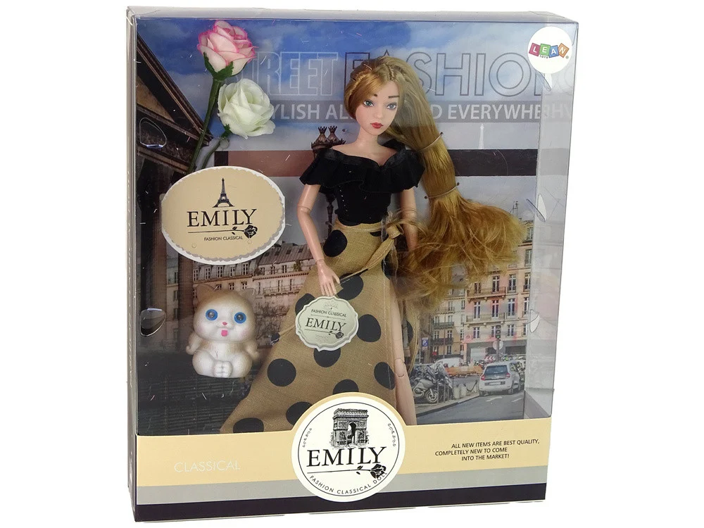 Lutka Emily smeđokosa s mačetom i ružom_6