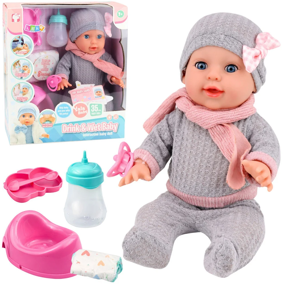 Lutka beba 35 cm s funkcijom piškanja i priborom_1