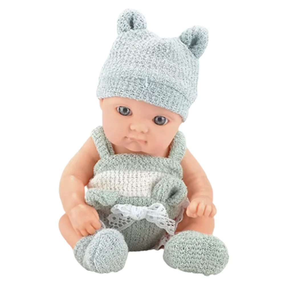 Lutka beba s dekicom bijelo-siva 18 cm_3