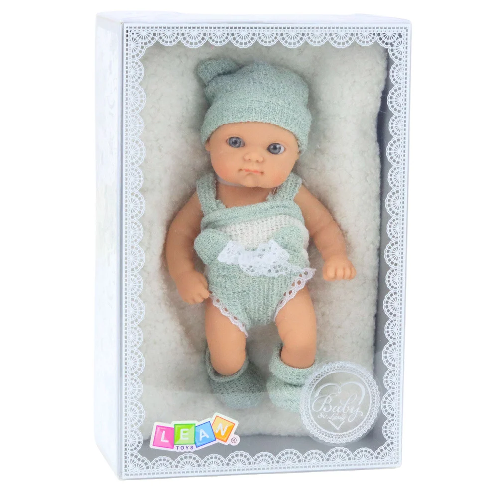 Lutka beba s dekicom bijelo-siva 18 cm_4