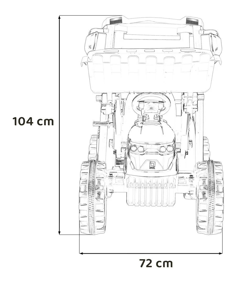MEGA Traktor D68 s prikolicom žuti_2
