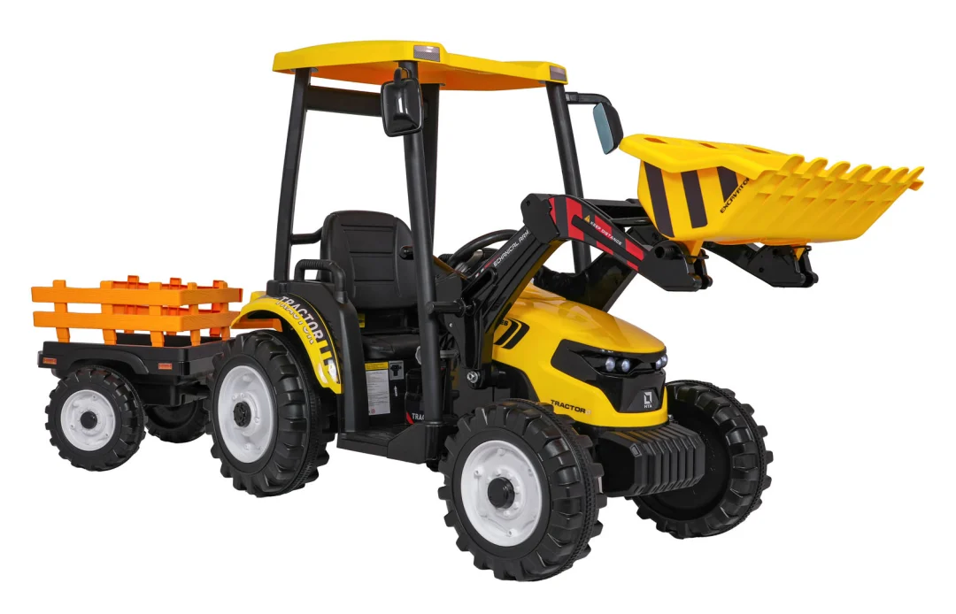 MEGA Traktor D68 s prikolicom žuti_4