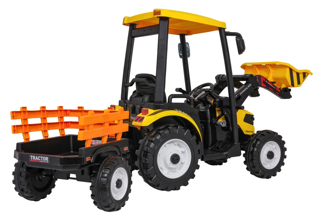 MEGA Traktor D68 s prikolicom žuti_5