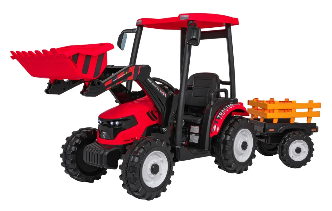 MEGA električni traktor D68 s prikolicom, crveni_1