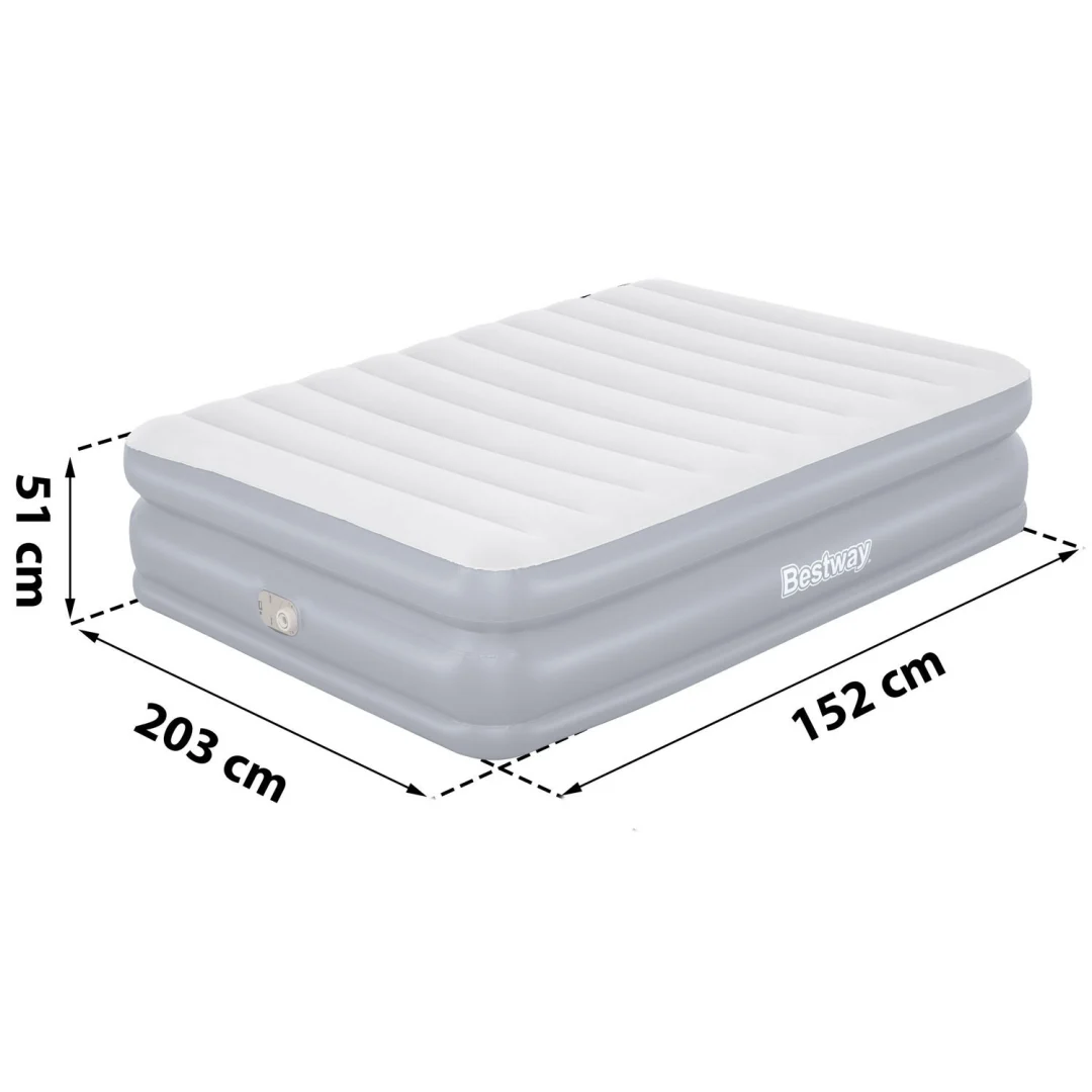 Madrac na napuhavanje 203 × 152 × 51 cm s električnom pumpom Bestway 67925_8