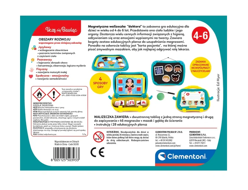 Magnetna edukativna liječnička kutija Clementoni 50393, poljski jezik_7