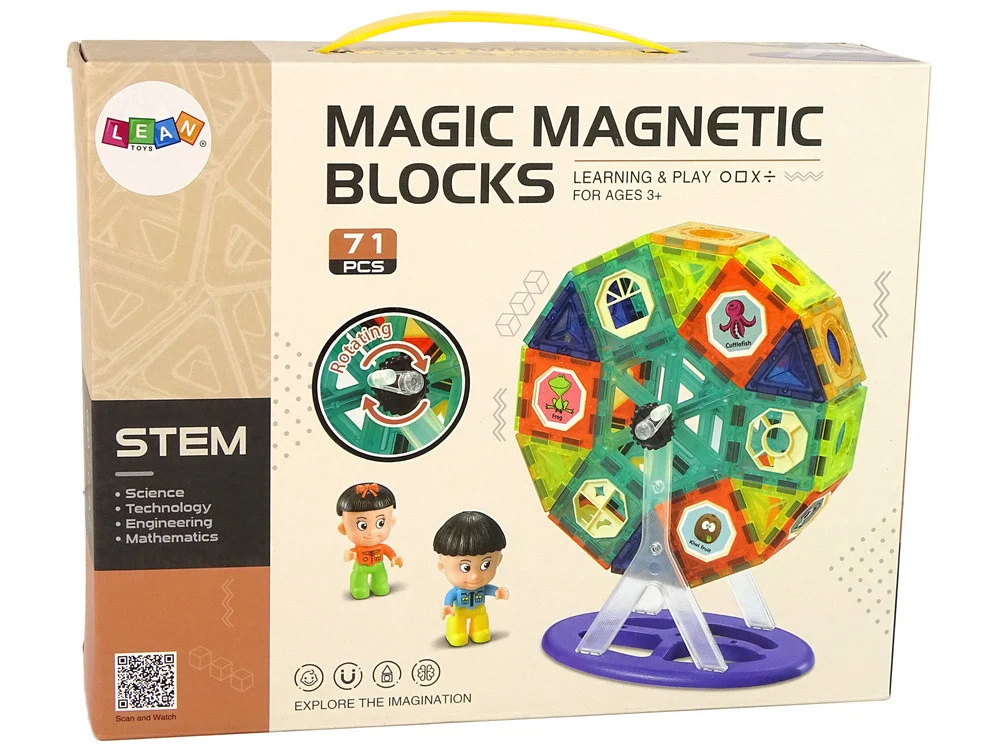 Magnetne kockice 3D, vrtuljak vražjeg mlina, 71 komad_4