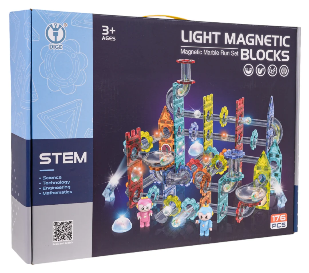 Magnetski blokovi, set svjetlećih kugli, 176 komada_14