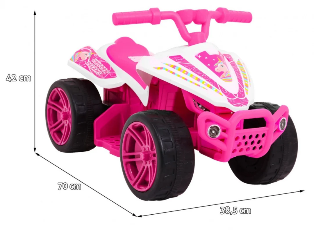 Mali Monster Quad na baterije za najmlađe, ružičasti pogon od 25 W quad na akumulator_2