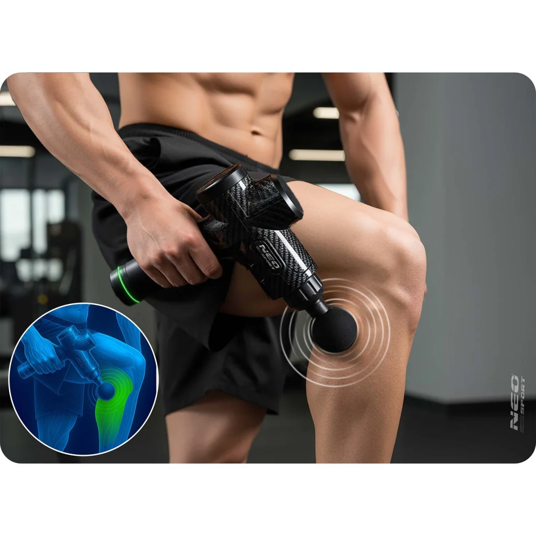Masažni pištolj Neo-Sport NS-503 crni, 9 nastavaka_10
