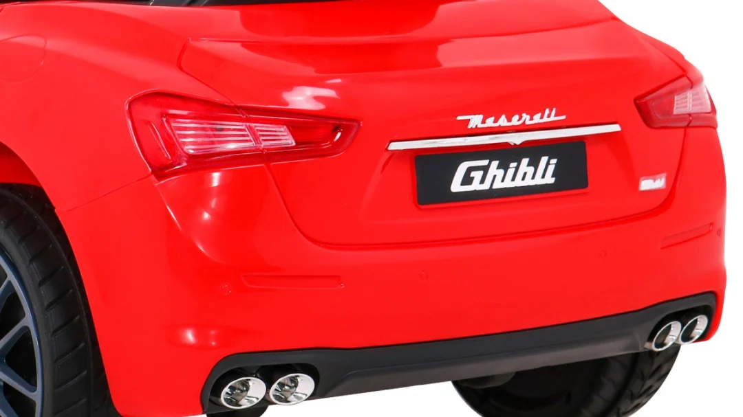 Maserati Ghibli Dječji automobil na baterije, crveni + daljinski upravljač + spori start, crvena_12