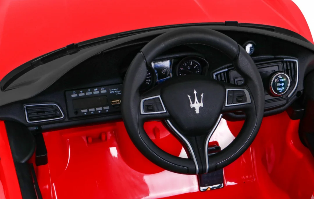 Maserati Ghibli Dječji automobil na baterije, crveni + daljinski upravljač + spori start, crvena_7
