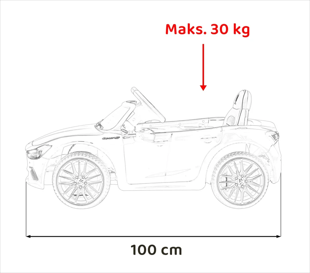 Maserati Ghibli dječji autosjedalica na baterije roza + daljinski upravljač + EVA boca + spori_3