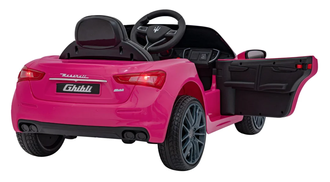 Maserati Ghibli dječji autosjedalica na baterije roza + daljinski upravljač + EVA boca + spori_8