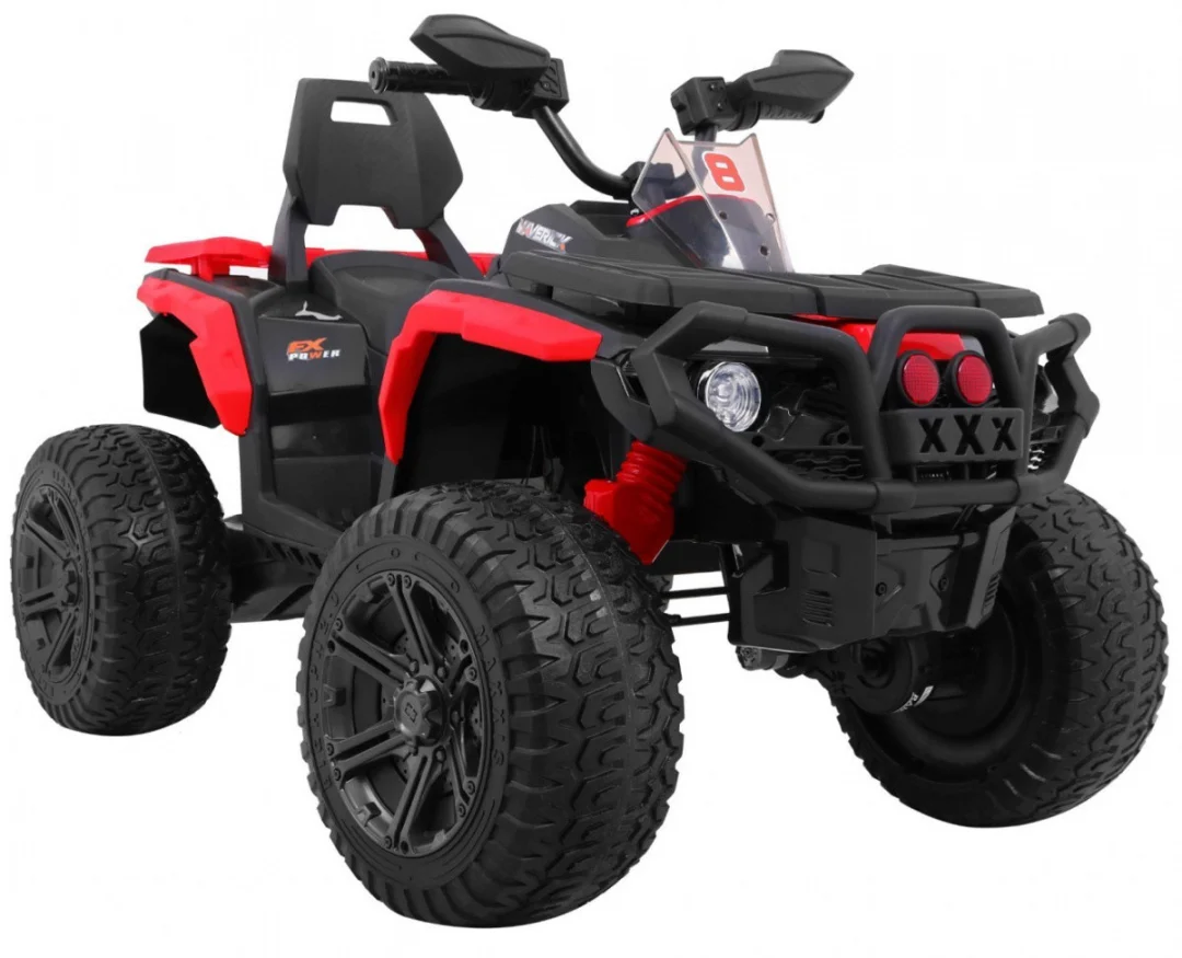 Maverick 4x4 električni quad za djecu crveni + EVA kotači + audio ploča + LED, crvena quad na akumulator_10