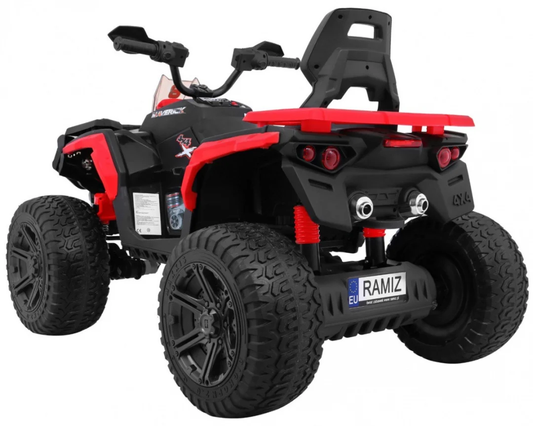 Maverick 4x4 električni quad za djecu crveni + EVA kotači + audio ploča + LED, crvena quad na akumulator_6