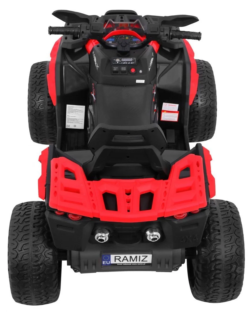 Maverick 4x4 električni quad za djecu crveni + EVA kotači + audio ploča + LED, crvena quad na akumulator_8