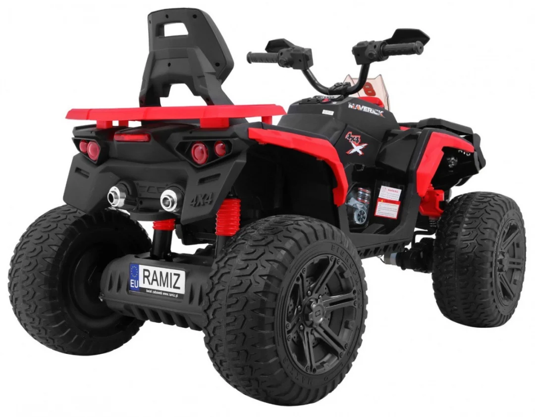Maverick 4x4 električni quad za djecu crveni + EVA kotači + audio ploča + LED, crvena quad na akumulator_9