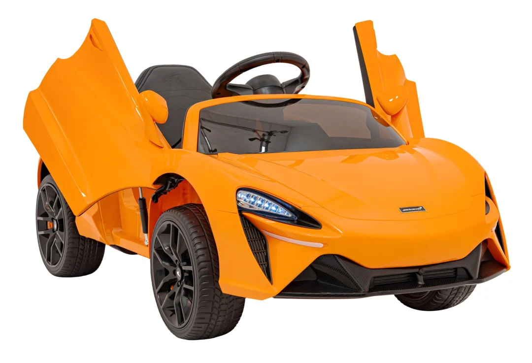McLaren Artura Dječji autosjedalica na baterije, narančasta + 4x4 pogon + daljinski upravljač_5