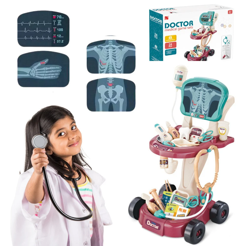 Medicinski set na kolicima s EKG panelom_2