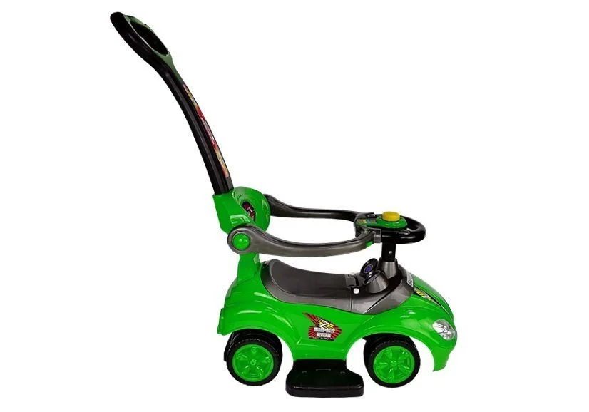 Mega autić 3u1 za guranje s ručkom, zeleni_4