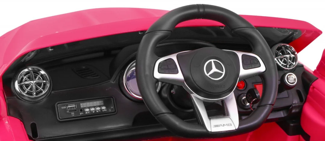 Mercedes AMG SL65 automobil na akumulator, ružičasti_13
