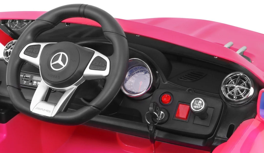 Mercedes AMG SL65 automobil na akumulator, ružičasti_14