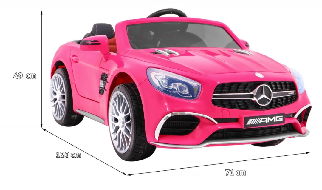 Mercedes AMG SL65 automobil na akumulator, ružičasti_2