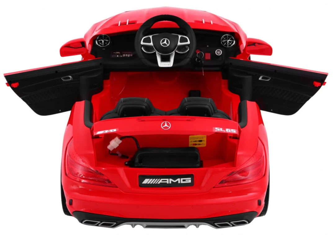 Mercedes AMG SL65 za djecu crveni + daljinski upravljač + nosač za prtljagu + podešavanje, crvena_3