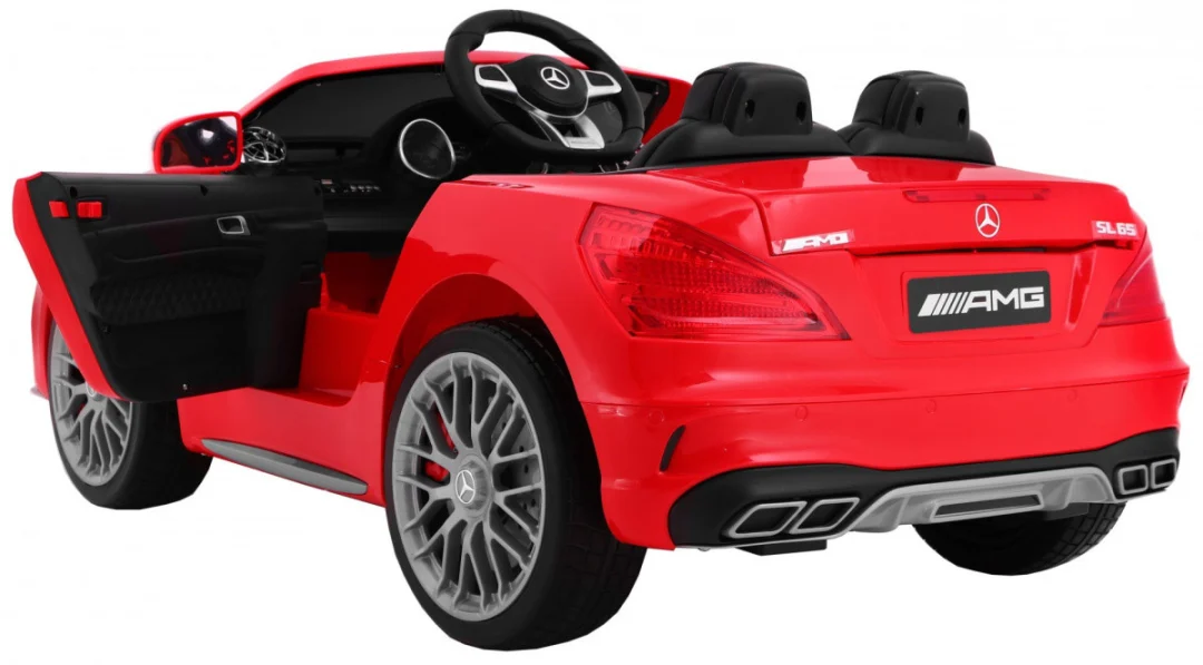 Mercedes AMG SL65 za djecu crveni + daljinski upravljač + nosač za prtljagu + podešavanje, crvena_4