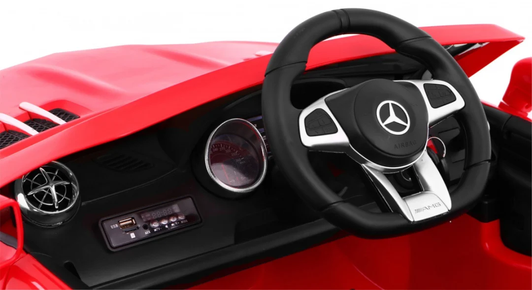 Mercedes AMG SL65 za djecu crveni + daljinski upravljač + nosač za prtljagu + podešavanje, crvena_5