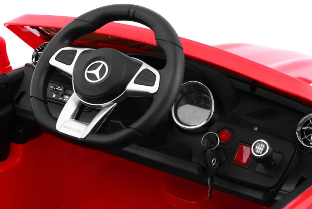 Mercedes AMG SL65 za djecu crveni + daljinski upravljač + nosač za prtljagu + podešavanje, crvena_8