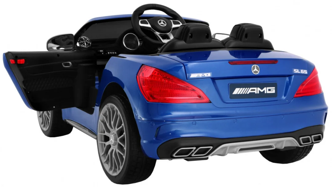 Mercedes AMG SL65 za djecu plava boja + daljinski upravljač + nosač za prtljagu + podešavanje_3