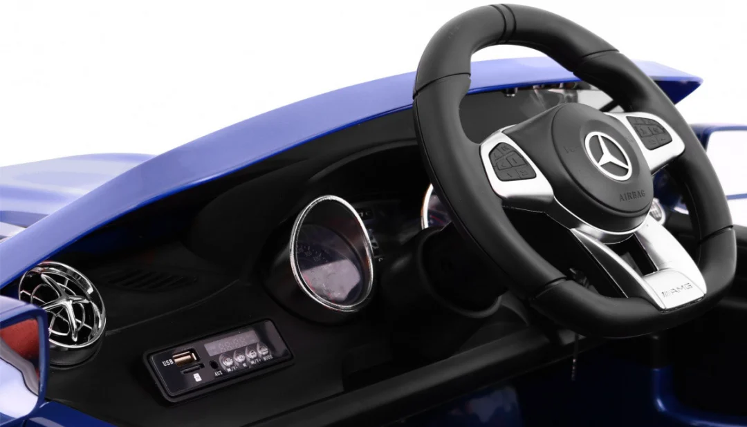 Mercedes AMG SL65 za djecu plava boja + daljinski upravljač + nosač za prtljagu + podešavanje_9