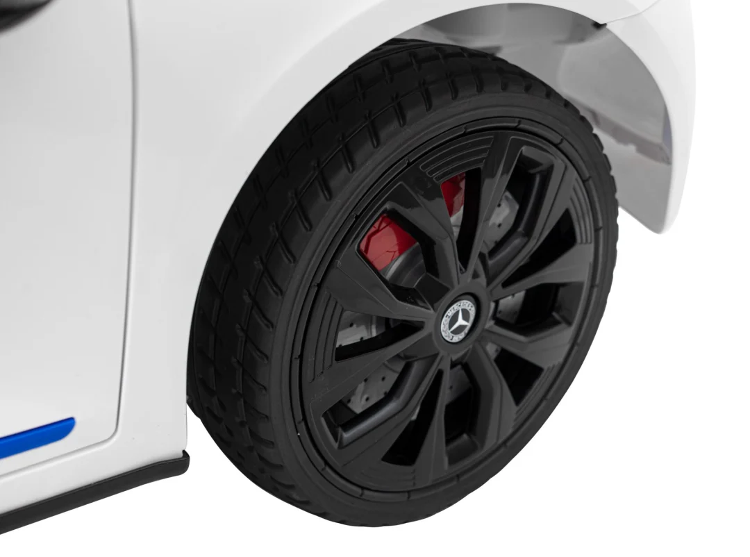 Mercedes Benz AMG EQA za djecu bijela + daljinski upravljač + pojasevi s 5 točaka + EVA + MP3_16