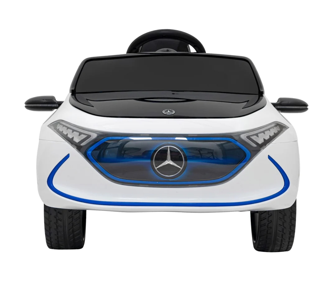Mercedes Benz AMG EQA za djecu bijela + daljinski upravljač + pojasevi s 5 točaka + EVA + MP3_4