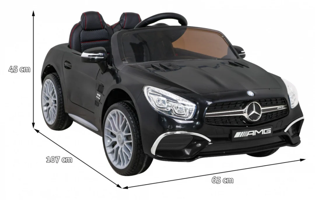 Mercedes Benz AMG SL65 S električni dječji auto crni + daljinski upravljač + audio LED + eko, crna_2