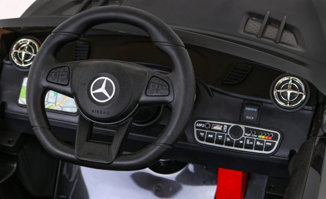 Mercedes Benz AMG SL65 S električni dječji auto crni + daljinski upravljač + audio LED + eko, crna_7
