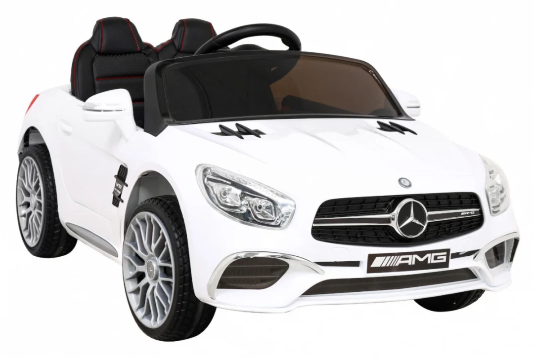 Mercedes Benz AMG SL65 S električni dječji bijeli + daljinski upravljač, bijela_10