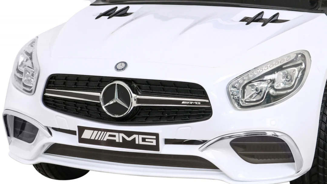 Mercedes Benz AMG SL65 S električni dječji bijeli + daljinski upravljač, bijela_12