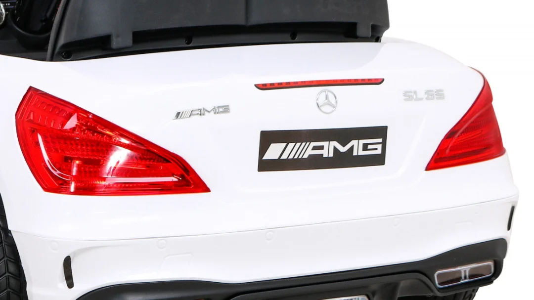 Mercedes Benz AMG SL65 S električni dječji bijeli + daljinski upravljač, bijela_13