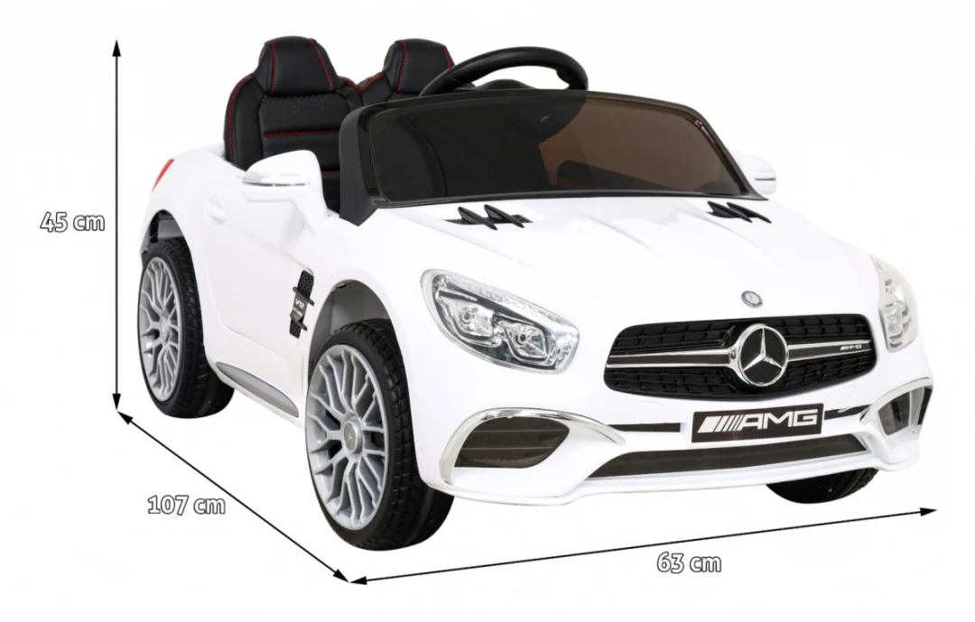 Mercedes Benz AMG SL65 S električni dječji bijeli + daljinski upravljač, bijela_2