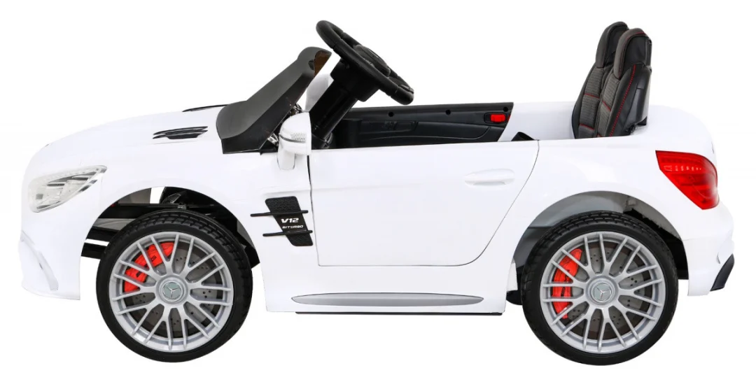 Mercedes Benz AMG SL65 S električni dječji bijeli + daljinski upravljač, bijela_4