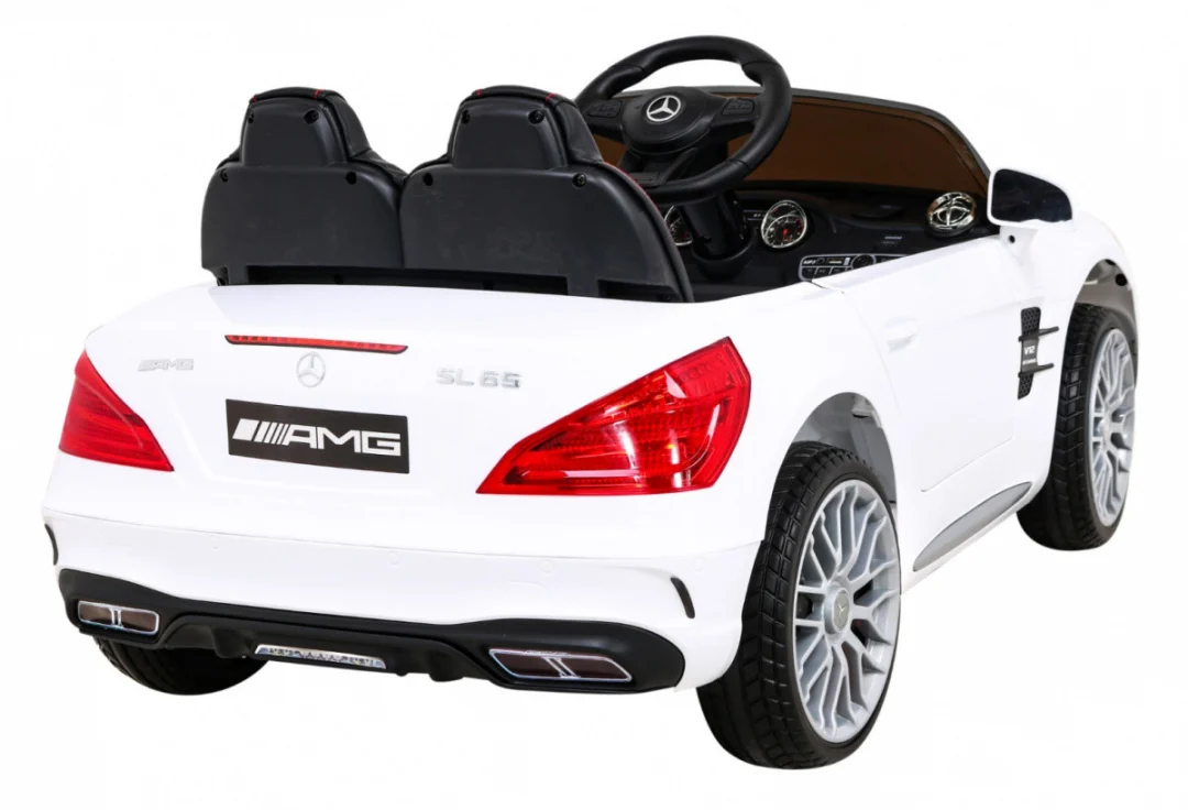Mercedes Benz AMG SL65 S električni dječji bijeli + daljinski upravljač, bijela_9