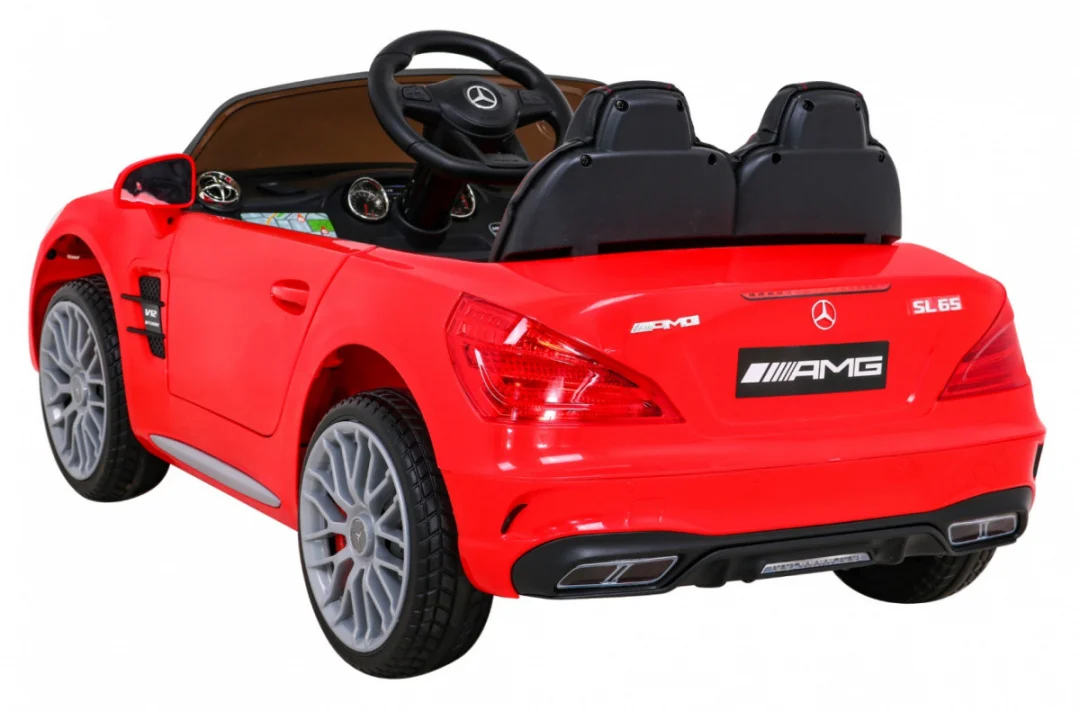 Mercedes Benz AMG SL65 S električni dječji crveni + daljinski upravljač + audio LED + eko, crvena_5